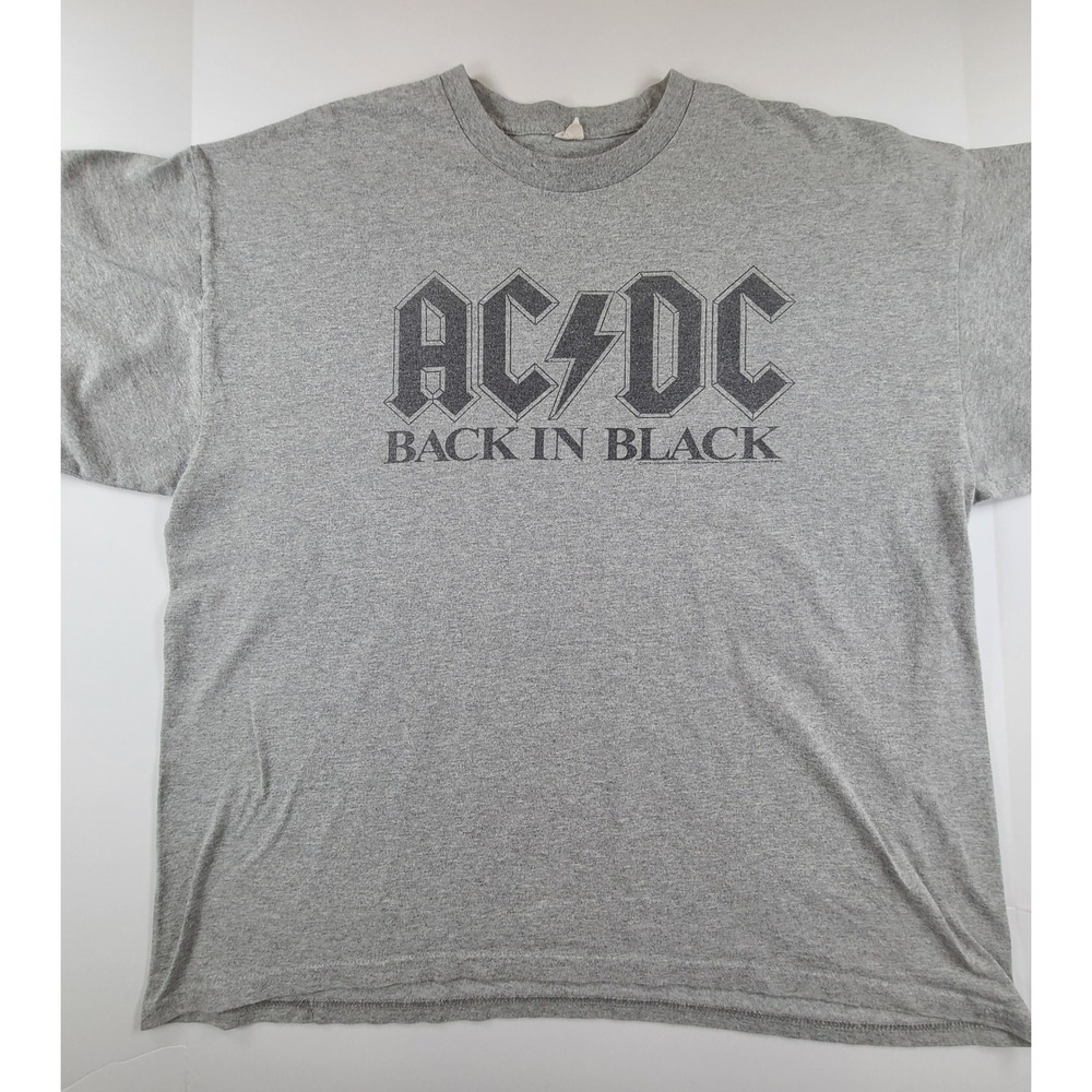 AC/DC Back In Black 2015 Tee 2XL Classic‎ Rock Rocker Music Band Retro Graphic